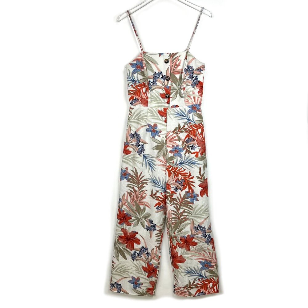 En focus Studio Jumpsuit Romper Stretch Floral One Piece Jumper Wide Leg Women 8